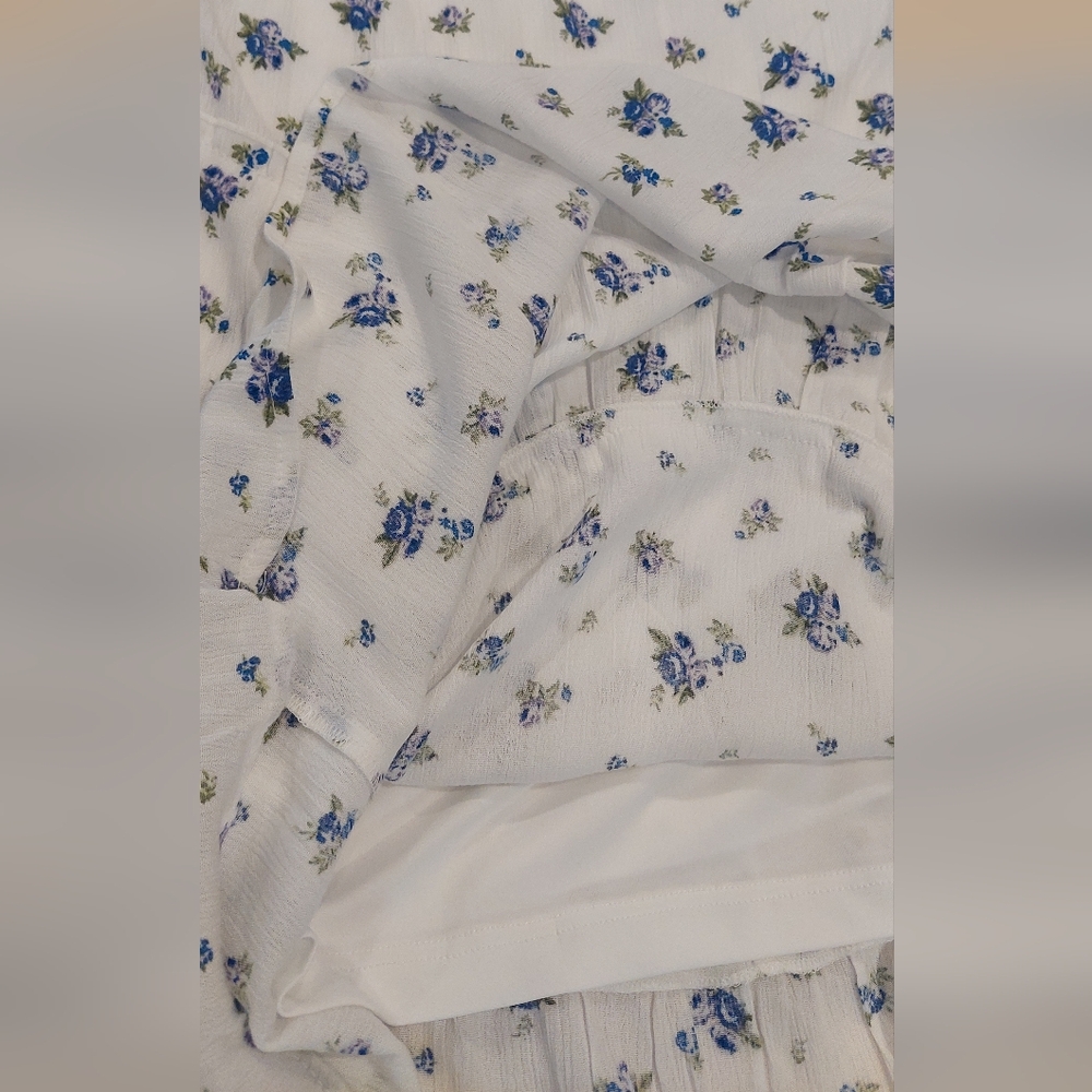 Love Tree White and Purple Floral A-Line Skirt - Picture 4 of 4